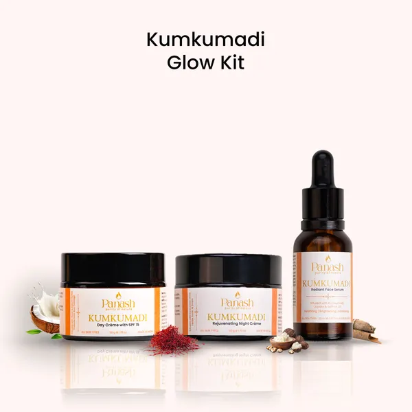 Kumkumadi_Glow_Kit_Face_Serum_Day_Night_Cream_For_Unisex(Pack_of_3)
