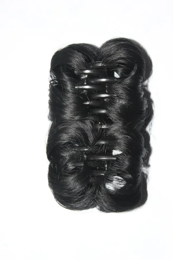 Black_Funky_Bun_4_Inch_Hair_Extension_With_Clutcher_Hair_Accessories_,_For_Women