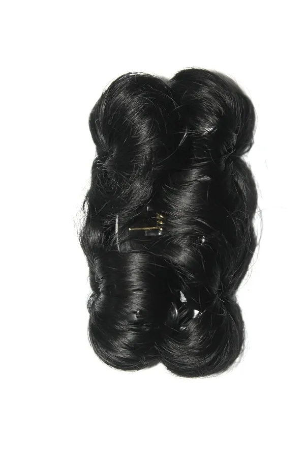 Black_Funky_Bun_4_Inch_Hair_Extension_With_Clutcher_Hair_Accessories_,_For_Women