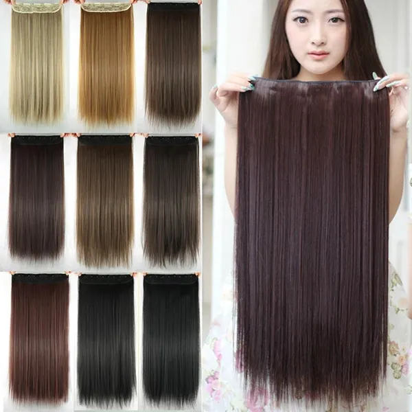 Maroon_Black_Hair_Extension_25_Inc_Maroon_Mix_Highlighter_Straight_Extension_Original_Maroon_,_For_Women