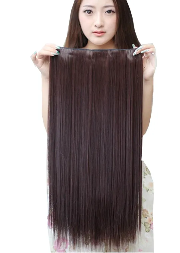 Maroon_Black_Hair_Extension_25_Inc_Maroon_Mix_Highlighter_Straight_Extension_Original_Maroon_,_For_Women