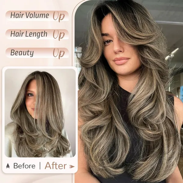 Black_With_Golden_Highlight_Synthetic_Hair_Extension_Natural_With_Golden_Highlight_25_Inch_Long_Curly_Hair_Extension_For_Women