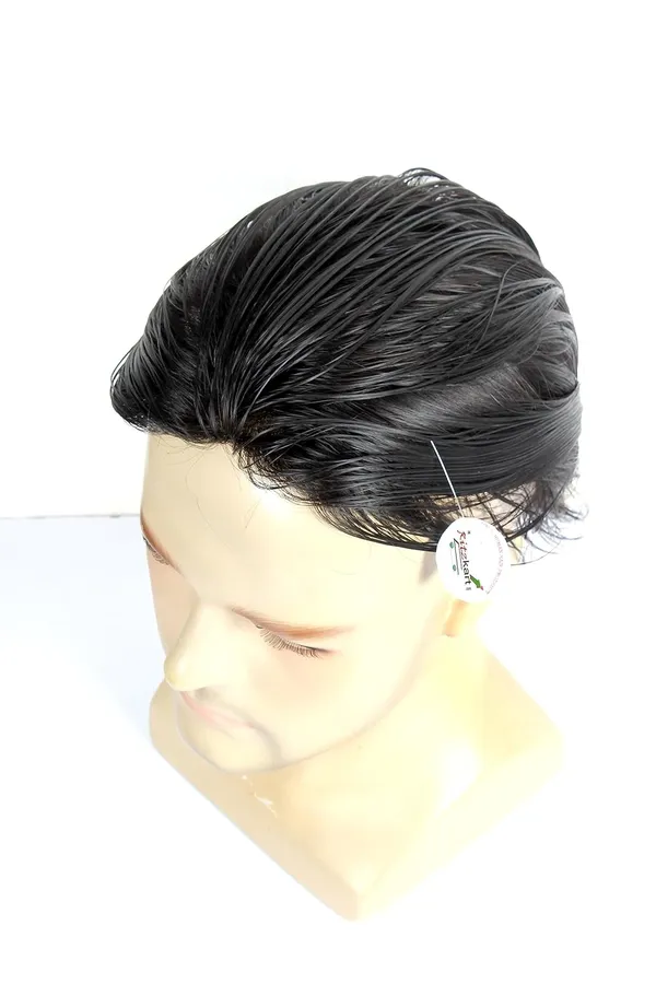 Multicolor_Double_Layer_Mirage_Original_Remy_Human_Hair_Patch_Toupee_Feel_Natural_Hair_Line_For_Women