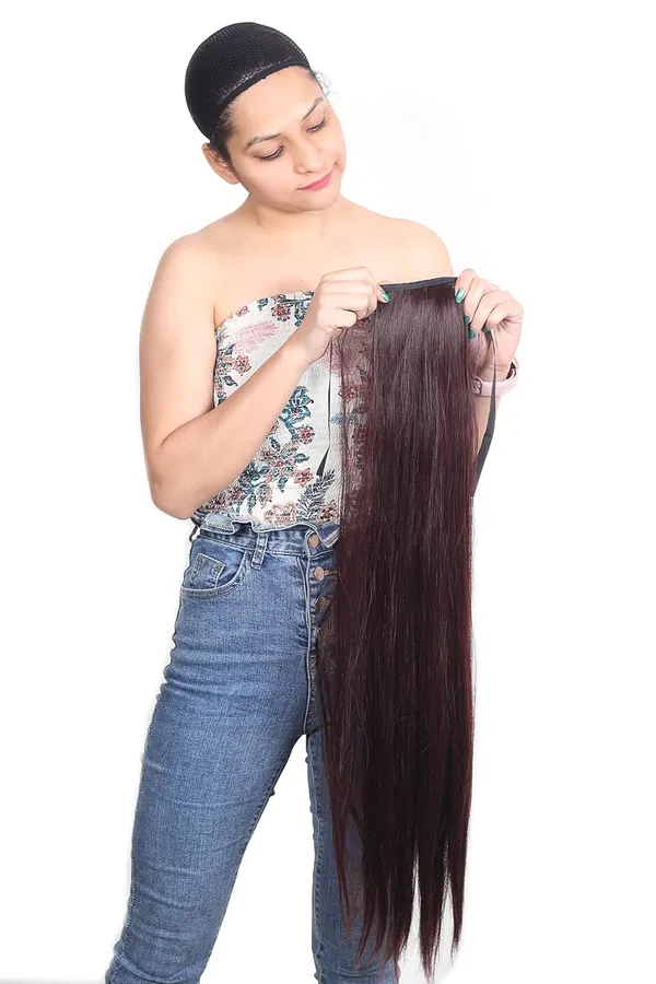 Girls_Synthetic_Ponytail_Hair_Extension_with_Ribbon