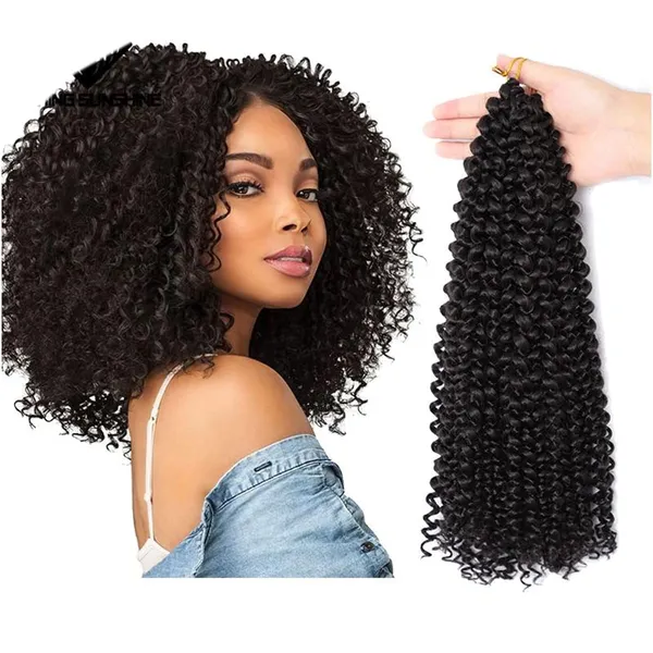 Black_2_No_Curly_Kinky_Hair_Latest_Fashionable_High_Density_Fiber_Hair_Extension/Lot_Kinky_Curly_Crochet_Braids_Synthetic_Extension_1_Bundle_22_Inch_(8_Pc_Folded)..._For_Women