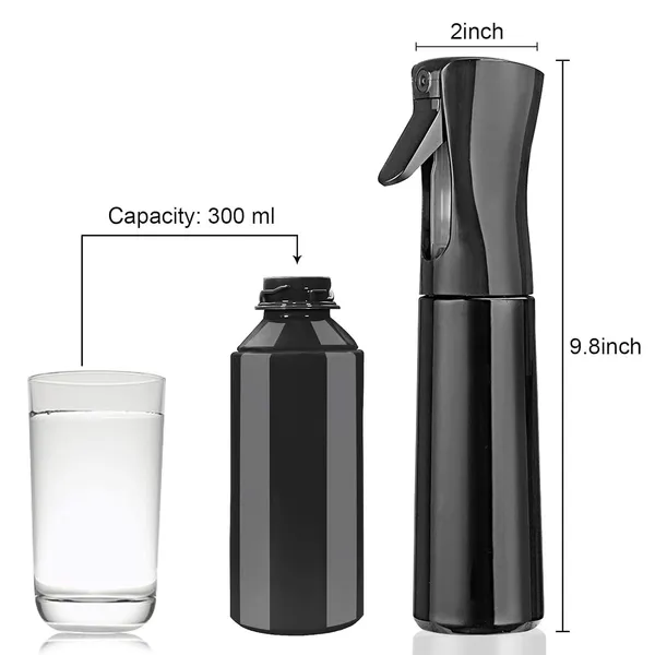 Black_Hair_Spray_Bottle_Empty_Plastic_Refillable_Fine_Mist_Sprayer_Bottle_For_Hair_Styling_Cleaning_Garden_Continuous_Water_Mister_(250_Ml_).._For_Women