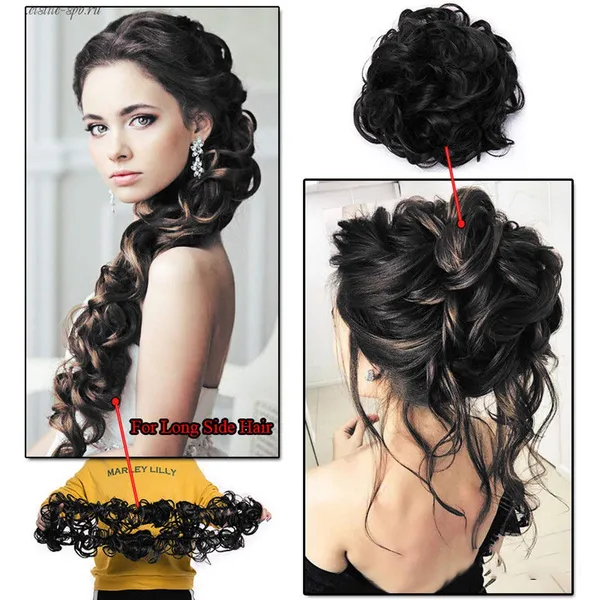 Brown_And_Maroon_Funky_Curly_Elastic_Hair_Bun_Flexible_36_Inch_Frill_Multi_Purpose_Bride_Casual_Hair_Volume_Make_Use_Extension_For_Women
