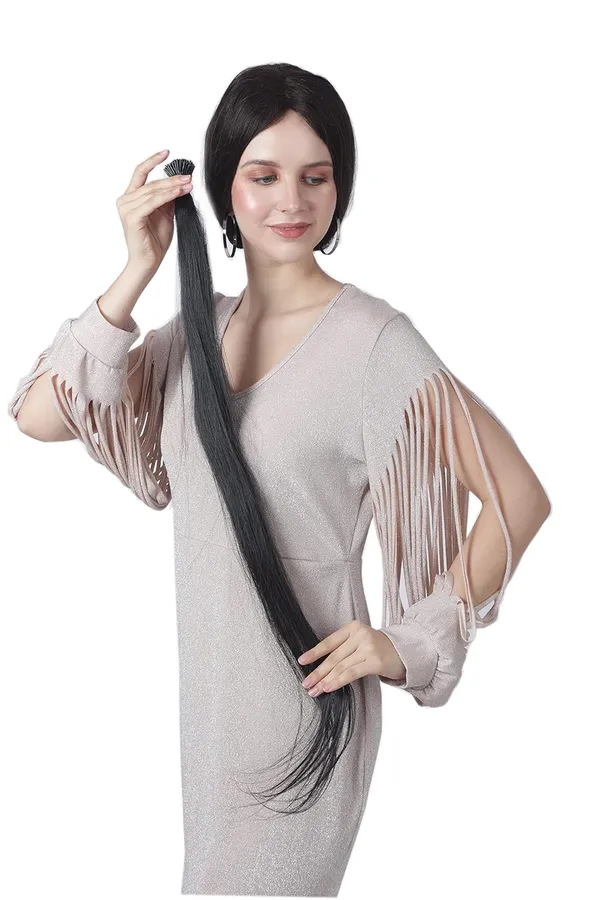 Black_I-Tip_30_Inch_Long_Human_Hair_Straight_Soft_&_Silky_25_Pc_Set_For_Seamless_Blending_Hair_Extensions_For_Women