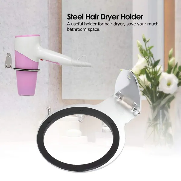 Multicolor_Stainless_Steel_Low_Space_Hair_Dryer_Holder_Stand_For_Women