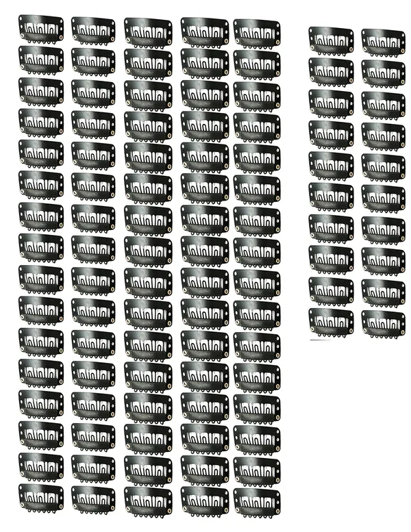 Black_Imported_100_Pcs_Steel_Snap_Attached_Wig_Clips_For_Hair_Extension_Weft_&_Wigs_(Pack_Of_100)_For_Women