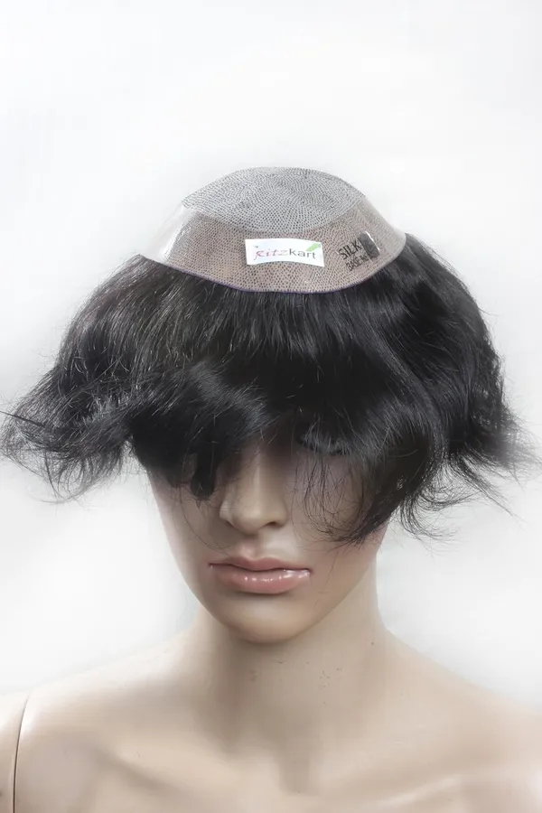 Black_Usa_Silk_Base_Human_Hair_Straight_Toupee/Hair_Patch_(10X7)_For_Women