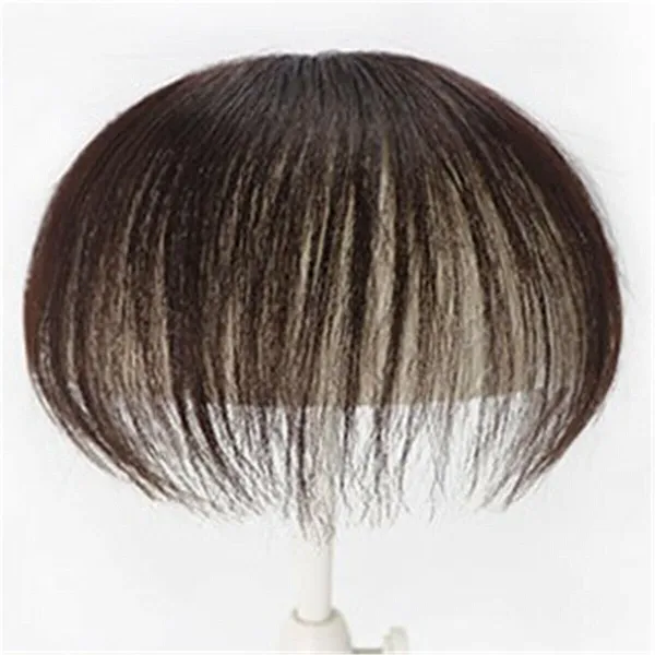 Brown_20_Cm_Human_Hair_Straight_Clip_In_Topper_Thin_Short_Top_Hair_Piece_For_(100_Gm)_For_Women