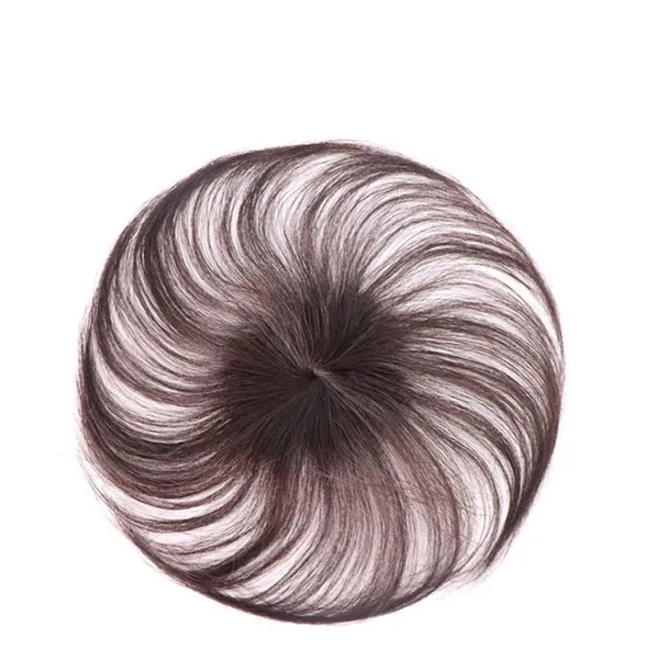 Brown_20_Cm_Human_Hair_Straight_Clip_In_Topper_Thin_Short_Top_Hair_Piece_For_(100_Gm)_For_Women