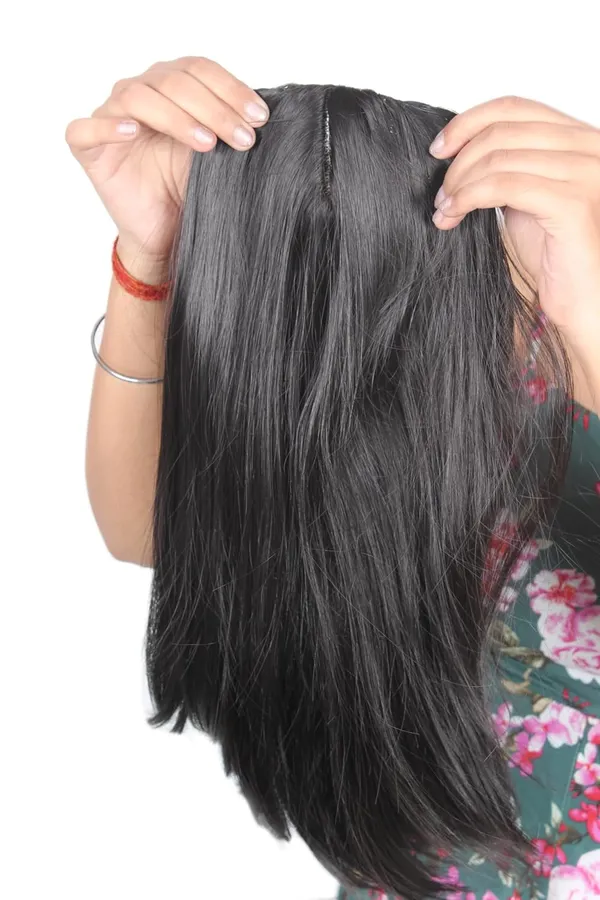 Brown_20_Inch_Long_Straight_&_Natural_Hair_Topper/Patch_For_Front_Baldness_Cover_Area_Feel_Synthetic_High_Fiber_With_High_Density_For_For_Women