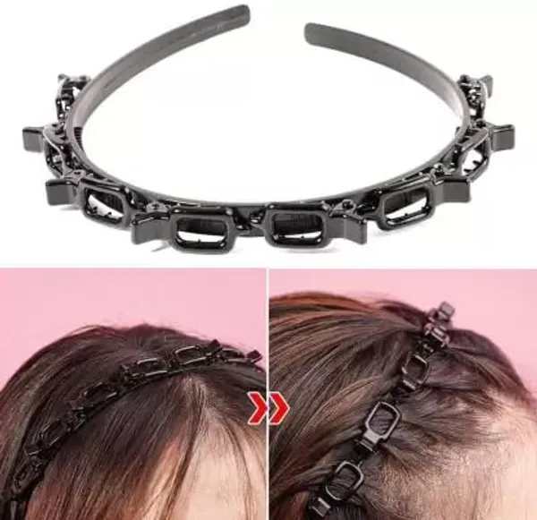 Black_Sweet_Doll_Hair_Twister_Hair_Band_Headband_With_Clip_Hair_Styling_Fashion_Double_Bangs_Hairstyle_Hairpin_Headband_For_Double_Bangs_Clip_Hair_Band_For_Women
