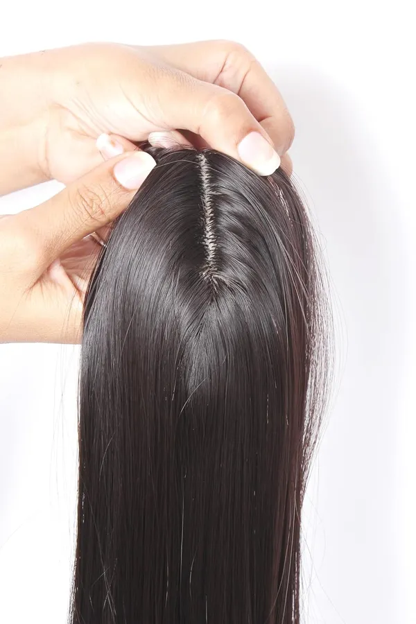 Dark_Brown_20_Inch_Long_2X4_Straight_&_Natural_Dark_Hair_Topper/Patch_For_Front_Baldness_Cover_Area_Feel_Synthetic_High_Fiber_For_Women