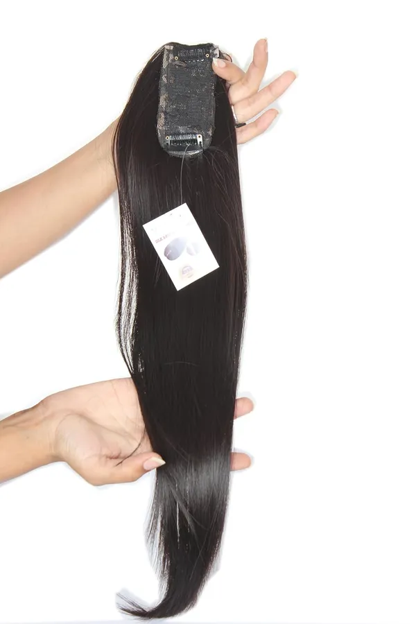 Dark_Brown_20_Inch_Long_2X4_Straight_&_Natural_Dark_Hair_Topper/Patch_For_Front_Baldness_Cover_Area_Feel_Synthetic_High_Fiber_For_Women