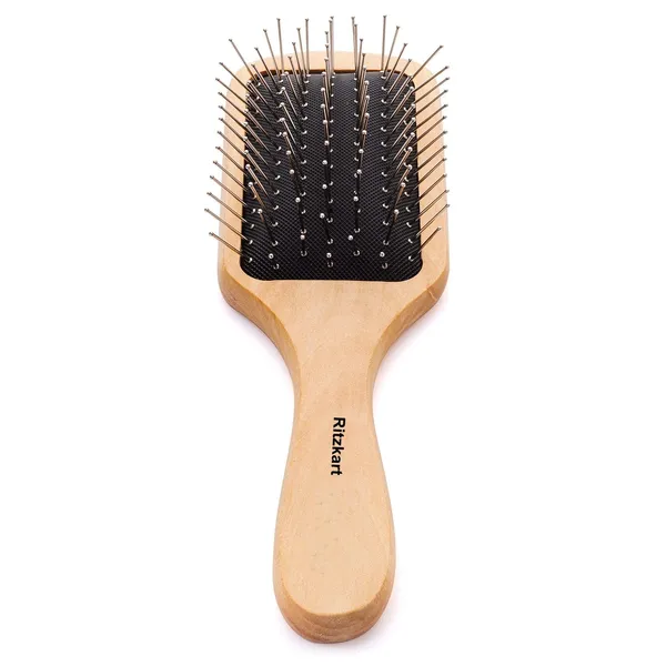 Wooden_Metal_Pin_Bristle_Hair_Brush_-_Detangling_Anti-Static_Paddle_Grooming_Tool_-_Rounded_Steel_Bristles_Ergonomic_Wooden_Handle_-_Scalp_Massaging_Comb_-_For_Normal_Curly_Thick_Hair_Wigs_For_Women