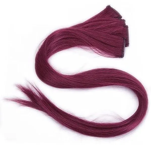 Maroon_Hair_Streaks_Synthetic_20-Inch_Maroon_Straight_Clip-On_Extensions_For_Instant_Highlights_Pack_Of_2_Perfect_&_Wo_Stylish_Hair_Makeover_Can_Be_Use_In_Party_&_Casual_For_Women