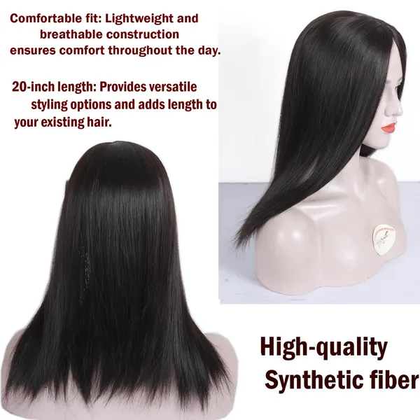 Dark_Black_20_Inch_Clip_In_Synthetic_Long_Straight_Hair_12X5_Cm_Dark_Hair_Topper_For_With_Thinning_Hair_For_Women