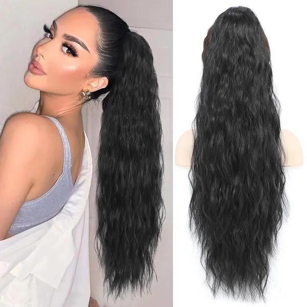 Black_20_Inch_Long_Drawstring_Fluffy_Ponytail_Extension_For_Synthetic_Long_Curly_Wavy_Clip_In_Ponytail_Hair_Extensions_For_Daily_Party_Use_For_Women