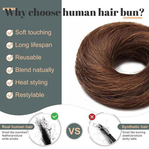 Light_Brown_Human_Hair_Messy_Bun_Soft_Hair_Elastic_Band_Fluffy_&_Straight_Style_Hair_Rubber_Bun(1.6)_For_Women