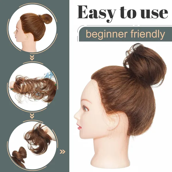 Light_Brown_Human_Hair_Messy_Bun_Soft_Hair_Elastic_Band_Fluffy_&_Straight_Style_Hair_Rubber_Bun(1.6)_For_Women