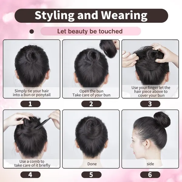 Natural_Black_Human_Hair_Messy_Bun_Soft_Hair_Elastic_Band_Fluffy_&_Straight_Style_Hair_Rubber_Bun(1B_)_For_Women