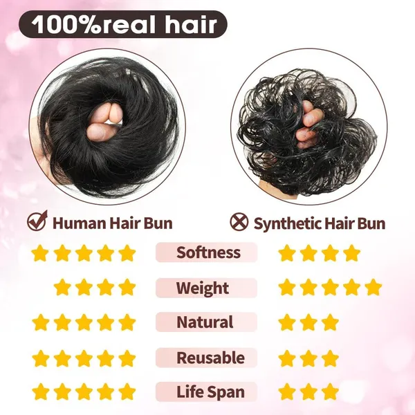 Natural_Black_Human_Hair_Messy_Bun_Soft_Hair_Elastic_Band_Fluffy_&_Straight_Style_Hair_Rubber_Bun(1B_)_For_Women