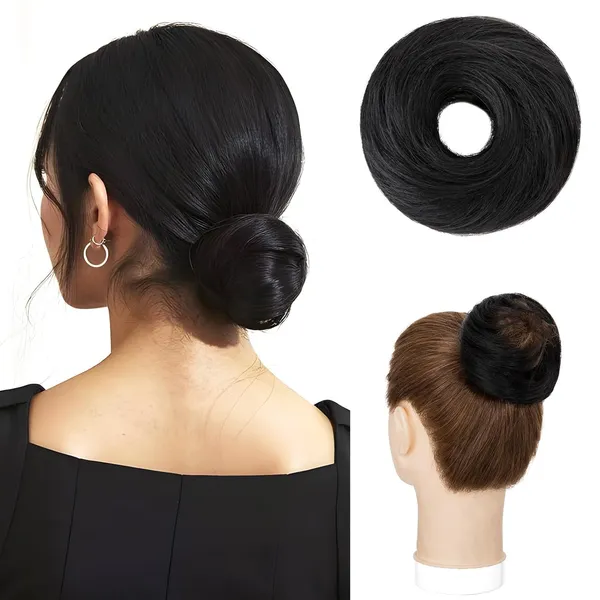 Natural_Black_Human_Hair_Messy_Bun_Soft_Hair_Elastic_Band_Fluffy_&_Straight_Style_Hair_Rubber_Bun(1B_)_For_Women