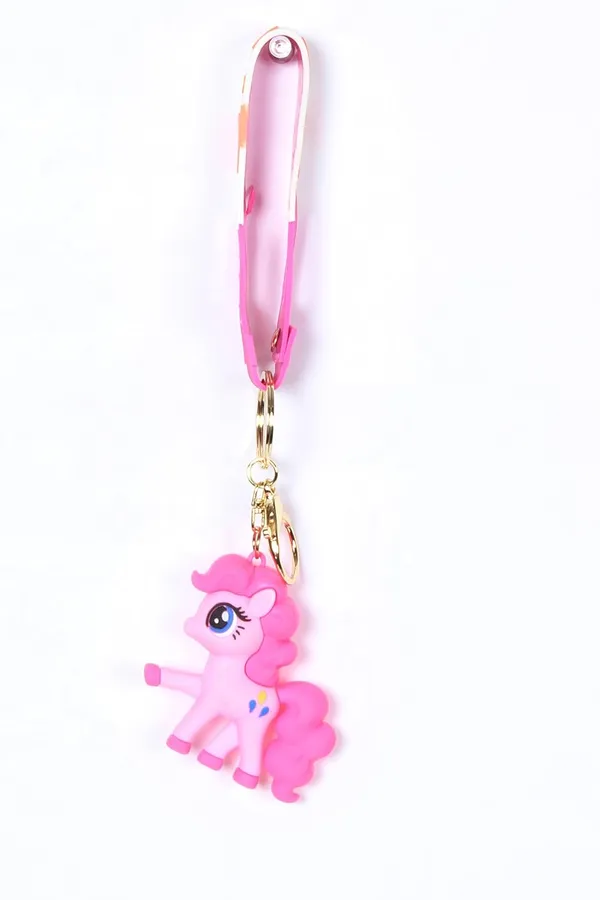 Pink_And_White_Cute_Big_Unicorn_Silicone_Soft_Material_Keychain/Key_Ring_Holders_For_Unicorn_Lovers_Suitable_Home_Keys_&_All_Travel_Essential_(Single_Pc)_White_For_Women