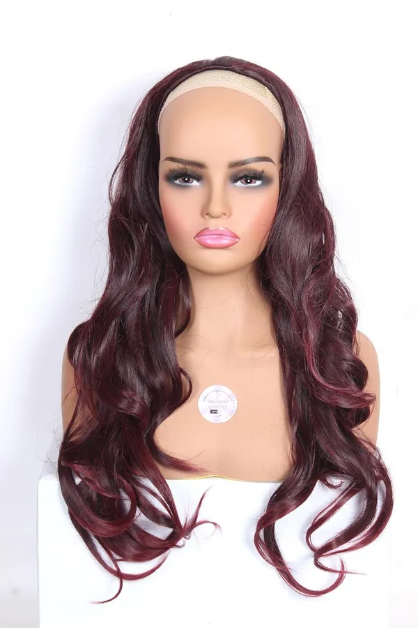 3/4_Part_Curly_Synthetic_Hair_Wig_for_Women