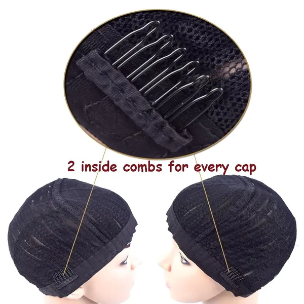 Black_1_Pc_Braided_Hair_Wig_Cap_?_Soft_&_Comfortable_Elastic_Design_With_Breathable_Holes_&_3_Clips_Attached_For_Secure_Comfortable_Fit_Perfect_For_Easy_Braids_And_Crochet_Hair_Wig_Making_For_Women