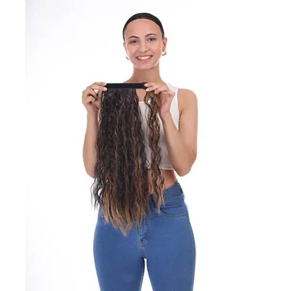 Browngoldenmix_20-Inch_Long_Synthetic_Hair_Ponytail_Extension_With_Velcro_Tape_And_Clip-In_Design_For_Effortless_Volume_Boost_Comfortable_Fit_And_Quick_Stylish_Hair_Transformations_(_&_Golden_Mix)_For_Women