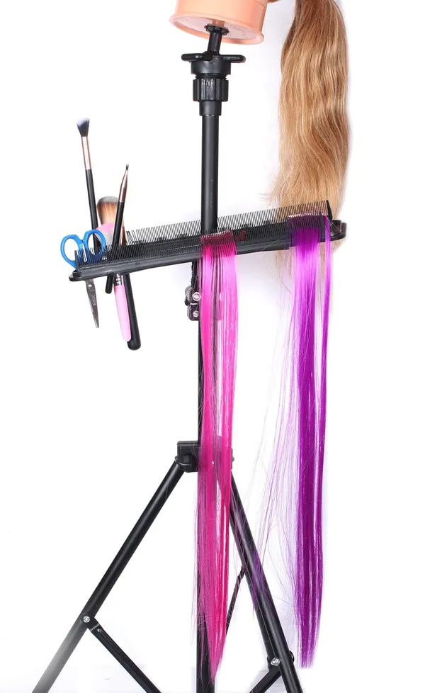 Black_Versatile_Display_Holder_And_Hair_Separator_For_Salon_Or_Personal_Use_Hair_Extension_Holder_Plate_With_Dual_Long_Combs_Durable_Strong_Plastic_Storage_Plate_For_Hair_Tools_For_Women