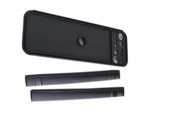 Black_Versatile_Display_Holder_And_Hair_Separator_For_Salon_Or_Personal_Use_Hair_Extension_Holder_Plate_With_Dual_Long_Combs_Durable_Strong_Plastic_Storage_Plate_For_Hair_Tools_For_Women