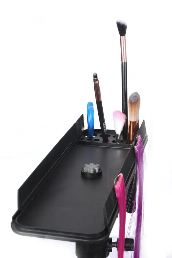 Black_Versatile_Display_Holder_And_Hair_Separator_For_Salon_Or_Personal_Use_Hair_Extension_Holder_Plate_With_Dual_Long_Combs_Durable_Strong_Plastic_Storage_Plate_For_Hair_Tools_For_Women