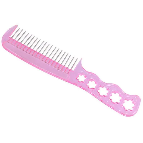 Pink_1_Pc_Tangle_Free/Maintenance_Steel_Pin_Comb_For_Hair_Wig/Extension_Hair_Patch_For_Women