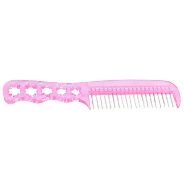 Pink_1_Pc_Tangle_Free/Maintenance_Steel_Pin_Comb_For_Hair_Wig/Extension_Hair_Patch_For_Women