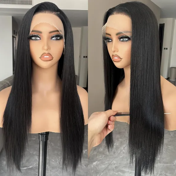 Black_Lace_Front_Wigs_Natural_Synthetic_Medium_Straight_Soft_&_Shiny_Hair_Lace_Wig-_28_Inch_For_Women