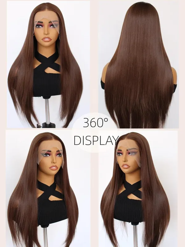 Brown_Lace_Front_Wigs_Natural_Synthetic_Medium_Straight_Soft_&_Shiny_Hair_Lace_Wig-_28_Inch_For_Women