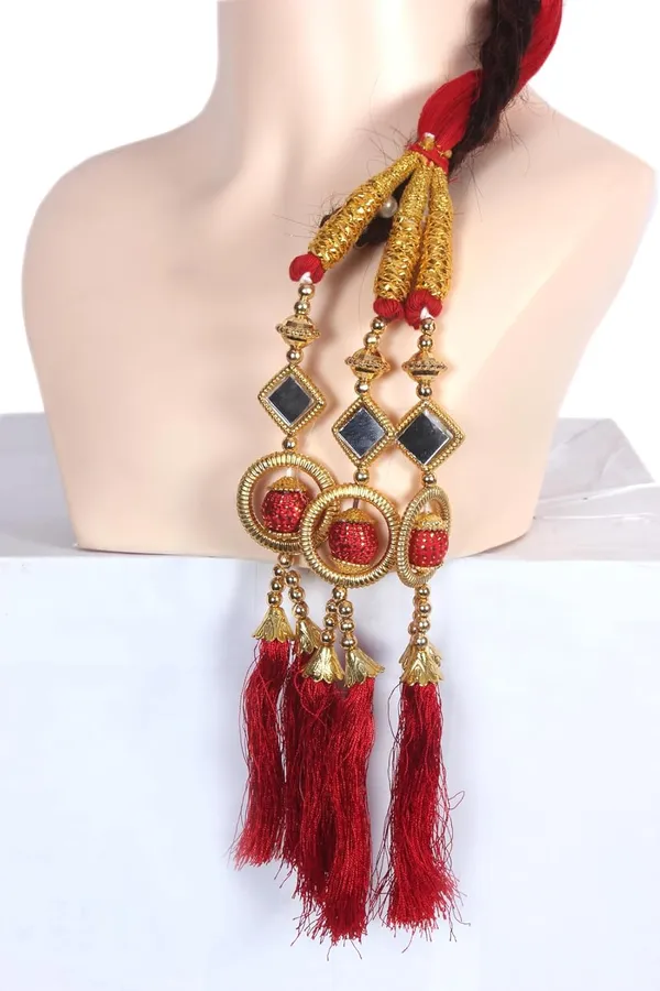 Red_Hair_Parranda_30-Inch_Long_Traditional_Mirror_Zari_Braid/Choti_Elegant_Punjabi_Choti_For_Perfect_For_Cultural_Festive_&_Bridal_Hairstyles_For_Women