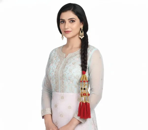 Red_Hair_Parranda_30-Inch_Long_Traditional_Mirror_Zari_Braid/Choti_Elegant_Punjabi_Choti_For_Perfect_For_Cultural_Festive_&_Bridal_Hairstyles_For_Women