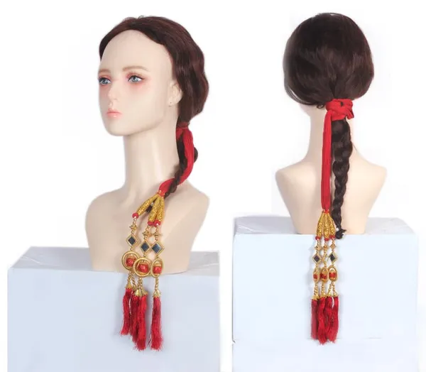 Red_Hair_Parranda_30-Inch_Long_Traditional_Mirror_Zari_Braid/Choti_Elegant_Punjabi_Choti_For_Perfect_For_Cultural_Festive_&_Bridal_Hairstyles_For_Women