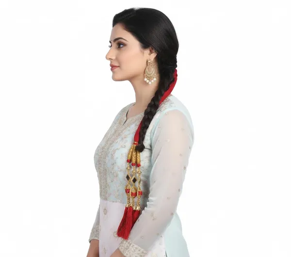 Red_Hair_Parranda_30-Inch_Long_Traditional_Mirror_Zari_Braid/Choti_Elegant_Punjabi_Choti_For_Perfect_For_Cultural_Festive_&_Bridal_Hairstyles_For_Women