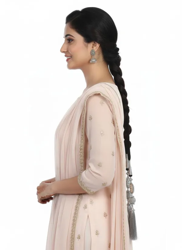 Silver_Plan_Hair_Parranda_30-Inch_Long_Traditional_Mirror_Zari_Braid/Choti_Elegant_Punjabi_Choti_For_Perfect_For_Cultural_Festive_&_Bridal_Hairstyles_For_Women