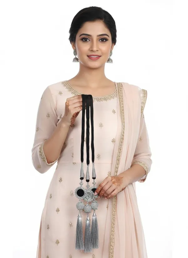 Silver_Plan_Hair_Parranda_30-Inch_Long_Traditional_Mirror_Zari_Braid/Choti_Elegant_Punjabi_Choti_For_Perfect_For_Cultural_Festive_&_Bridal_Hairstyles_For_Women