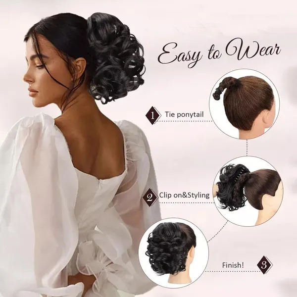 Black_Claw_Hair_Extension_12_Inch_Short_Synthetic_Wavy_Ponytail_Hair_Extension_For_Curly_Hair_Ponytail_With_Secure_Clip_Claw_Natural-Looking_Long_Hairpiece_For_Easy_Styling_For_Women