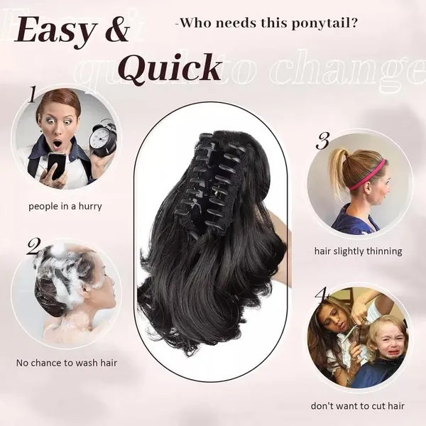 Black_Claw_Hair_Extension_12_Inch_Short_Synthetic_Wavy_Ponytail_Hair_Extension_For_Curly_Hair_Ponytail_With_Secure_Clip_Claw_Natural-Looking_Long_Hairpiece_For_Easy_Styling_For_Women