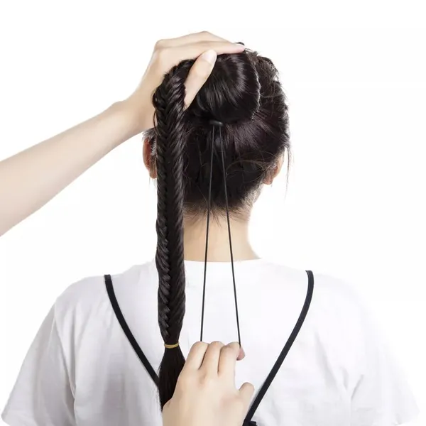 Brown_Fishtail_Braid_Ponytail_Extension_16-Inch_Natural_Synthetic_Hair_With_Hair_Bun_Braid_Design_Elastic_Thread_Attacht_For_Secure_Fit_Perfect_For_Seeking_Effortless_Style_And_Volume_For_Women